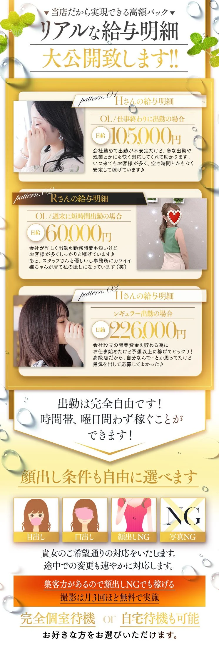 当店だから実現できる！リアルな給与明細を大公開！